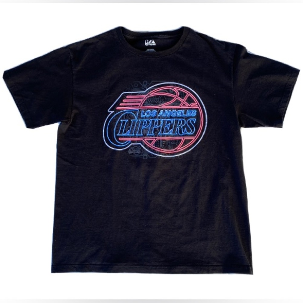 Los Angeles Clippers Blake Griffin #32 Neon Graphic Black T-shirt NBA Size Lrg